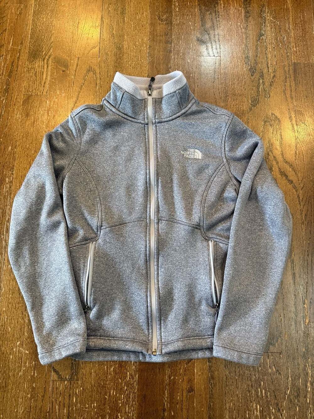 The North Face Women's Heathered Fleece Full Zip Jacket Gray Size XS